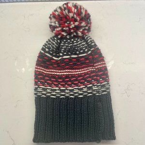 Free Press Boho Knitted Pom Pom Beanie Hat, multi-color‎